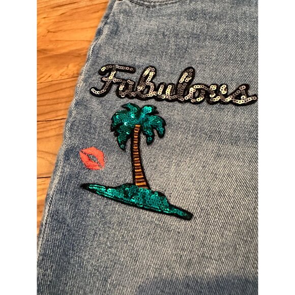 PacSun Embellished Mom Jeans –‎ Size 27 – Distressed & Patch Detail - Picture 2 of 11